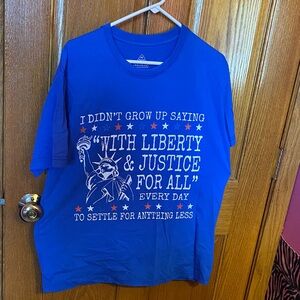 Blue With Liberty & Justice For All T-Shirt